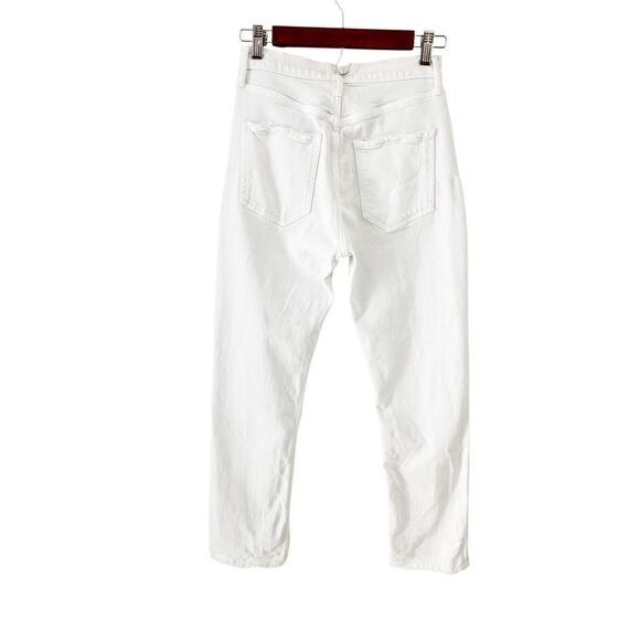 AGOLDE Riley High Rise Straight Crop Jean in Sour Cream White Size 26 - Picture 5 of 13